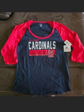 MLB Campus Lifestyle St Louis Cardinals Women's Raglan Tee Size XL